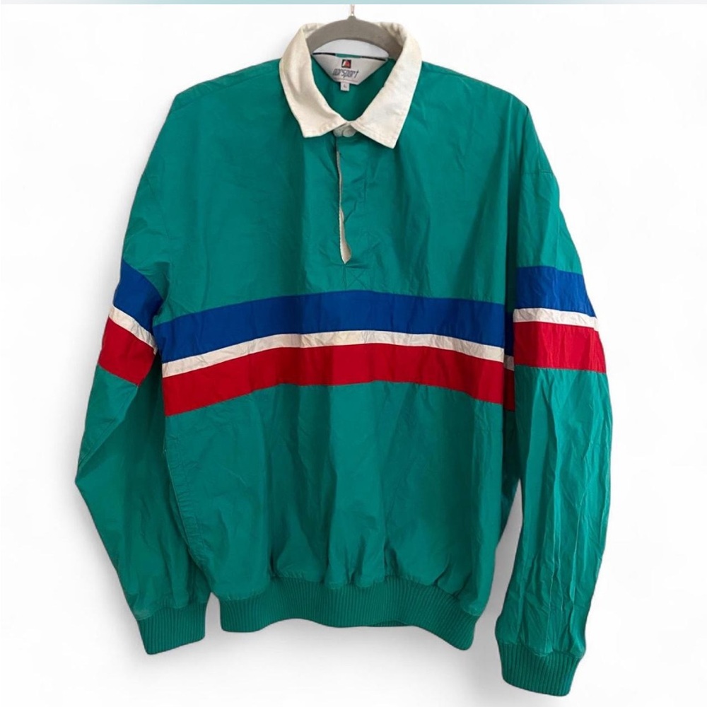 VINTAGE 80’S NORSPORT LIGHTWEIGHT NYLON PULLOVER WINDBREAKER JACKET SIZE LARGE